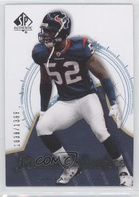 2008 SP Authentic Rookie Authentics /1399 Xavier Adibi #158 Rookie RC - Image 1 of 2