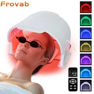 Mascarilla facial LED de 7 colores dispositivo facial para piel terapia de luz roja punto líneas finas - Imagen 1 de 12