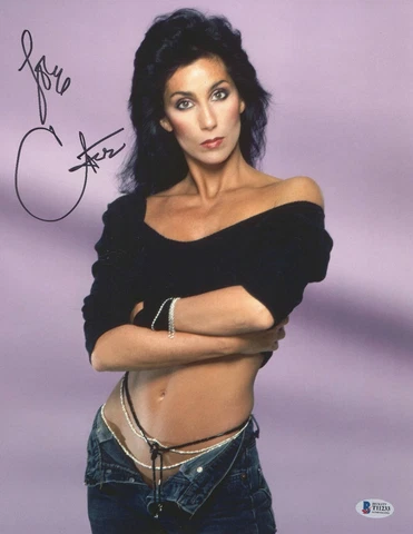 WOW CHER SIGNED AUTHENTIC AUTOGRAPH 11X14 PHOTO BECKETT BAS COA  34 Cover