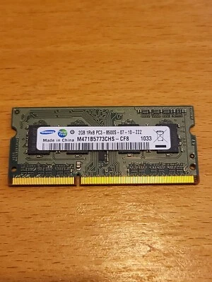 Samsung 2GB 1Rx8 PC3-8500S-07-10-ZZZ  M471B5773CHS-CF8 - Image 1 of 2