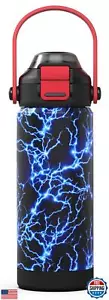 Boys Insulated Water Bottle with Pop-Open Straw and Spout 2-in-1 Lid,18oz Kid - Picture 1 of 5