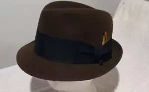 Vintage Dobbs Men's Hat-Sz. 7 1/8"-Stingy Brim Style-Loden Color-Ex Condition - Picture 1 of 9