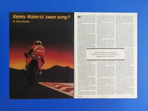 Kenny Roberts Motocross Rider 1984 de colección - Artículo original de 3 páginas - Imagen 1 de 2