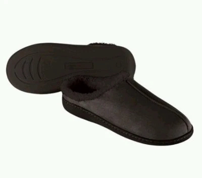 Sharper Image Adult Men's/Women's Black, Gray or Brown Memory Foam Slippers: S-L - Image 1 of 4