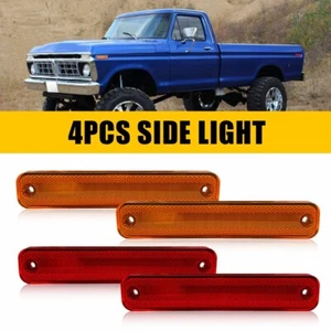 Side Marker For 75-79 Ford F-150 Set of 4 Front & Rear Driver and Passenger Side - Picture 1 of 11