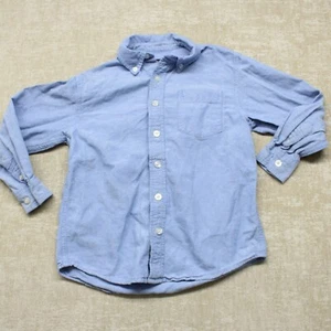 Cherokee Button Up Shirt Youth Boys XS Blue Solid Long Sleeve Pocket - Picture 1 of 7