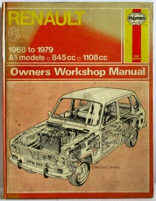 Haynes - Renault 6/1968-1972 Todo Modelos/Propietario Taller Manual - Usado 152 - Imagen 1 de 4