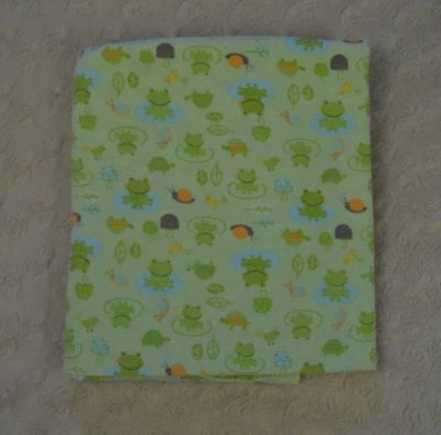 Babies R Us Tortuga Rana Caracol Bebé Manta de Recepción Franela Hoja Naranja Verde Foto 1 de 4