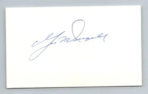 GIL MCDOUGALD Autograph Signed 3x5 Index Card Authentic AUTO w/ JSA LOA - Picture 1 of 4