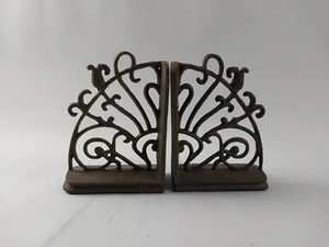 Ornate Cast Iron Bookend Doorstops - Picture 1 of 12