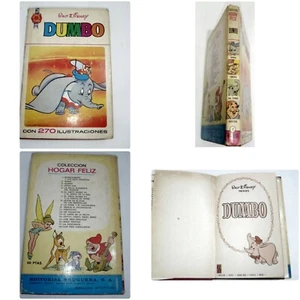 WALT DISNEY DUMBO FIRST SPANISH EDITION BRUGUERA ILLUSTRATED BOOK DUST JACKET - Picture 1 of 12
