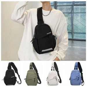 Large Capacity Nylon Chest Bag Multifunctional Sports Knapsack Street - Imagen 1 de 16