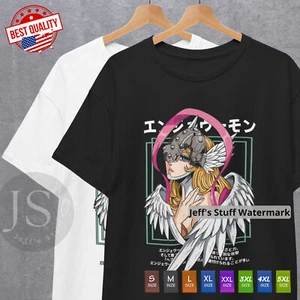 Angewomon T Shirt 90s Anime Digimon Manga Cosplay Waifu Girl Kawaii Tee Gift - Picture 1 of 14