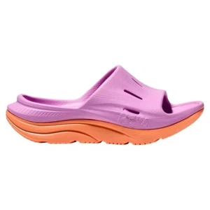 HOKA Ora Recovery 3 Slides Sandals Youth 4MD/Women's 5.5-6 Cyclamen/Mock Orange - Picture 1 of 6