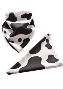 Western Cow Print Cowboy Bandana Neckerchief - Picture 1 of 3