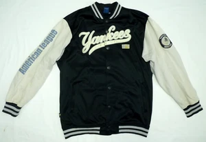 RARE VINTAGE MLB Yankees VARSITY JACKET SIZE XXL (180/96A) black/white - Picture 1 of 8