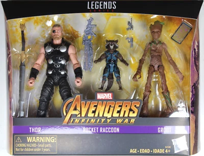 Marvel Legends ~ THOR, ROCKET RACCOON & GROOT EXCLUSIVE ~ Avengers: Infinity War - Image 1 of 2