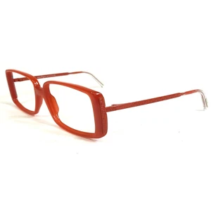 Salvatore Ferragamo Eyeglasses Frames 2608 407 Orange Square Full Rim 52-15-130 - Picture 1 of 8