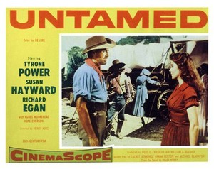 Untamed lobby card Tyrone Power Susan Hayward 1955 OLD MOVIE PHOTO