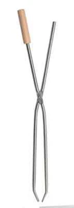 SCHERENZANGE SCHEREN ZANGE KAMINBESTECK BESTECK ANTHRAZIT BESCHICHTET 56CM NEU - Bild 1 von 1