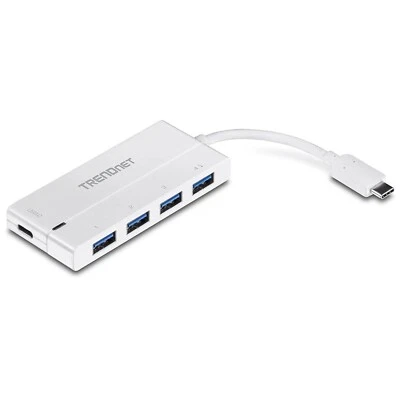 TRENDnet TUC-H4E2 USB-C to 4-Port USB 3.0 Hub With Power Delivery - Image 1 of 4