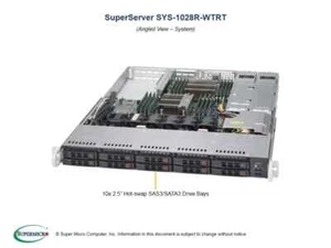Montaje en rack Supermicro SYS-1028R-WTRT 1U - JJ PP10 - Imagen 1 de 1