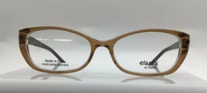 Safilo Elasta 5798 Crystal Brown 0W54 Plastic Eyeglasses Frame 53-16-135 Italy - Picture 1 of 5