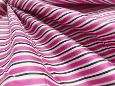New Indian Handmade Pink Striped Fabric 7 Yards Hand Block 100%Cotton Fabrics US