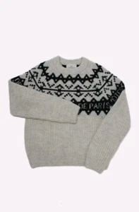 Les Coyotes De Paris Kids Round Neck Long Sleeves Pullover Sweater Cream Size 12 - Picture 1 of 6