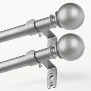 KAMANINA 2 Pack Curtain Rods 32 to 58 Inch (2.6-4.8ft), 7/8 Inch Single Heavy... - Picture 1 of 8
