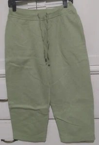 Eddie Bauer Womens Sweatpants Green Medium Wide Leg - Picture 1 of 5