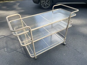 Brown Jordan 1960's MCM Bar Cart By Richard Frinier-Powder Coated Aluminum - Picture 1 of 4