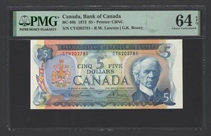Canada 5 Dollars 1972 BC-48b Uncirculated Grade 64 - Picture 1 of 2
