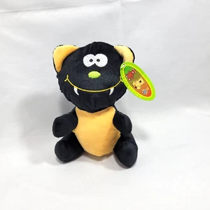 RARO Toymax XYZ Peluche Vampiro Gato Halloween Negro Naranja Peluche Juguete 8" - Imagen 1 de 7