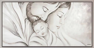 Umhang Bild Leinwand mit Wandrahmen 90x60 cm modern heilig atd 080 - Bild 1 von 3