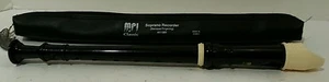 Soprano Recorder Baroque Fingering Black with case MPI #211202 Made in Korea - Picture 1 of 3