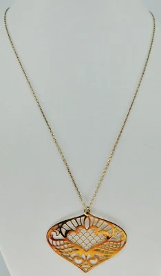 ORIGINALE STROILI ORO COLLANA DONNA ARGENTO 925 CHARM CUORE TRAFORATO STILIZZATO - Immagine 1 di 2