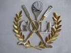 #3217L 5-3/4"x6" Gold,Silver Golf Club,Ball, Embroidery Iron On Applique Patch