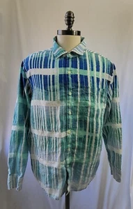 Tommy Bahama 100% Linen Shirt Men's Large Multicolor Long Sleeve Coastal Beach - Picture 1 of 10