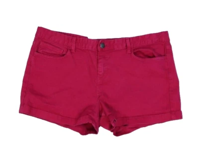 Calvin Klein Womens Bright Pink Classic Fit 3" 5 Pocket Denim Jean Shorts 16 - Image 1 of 4