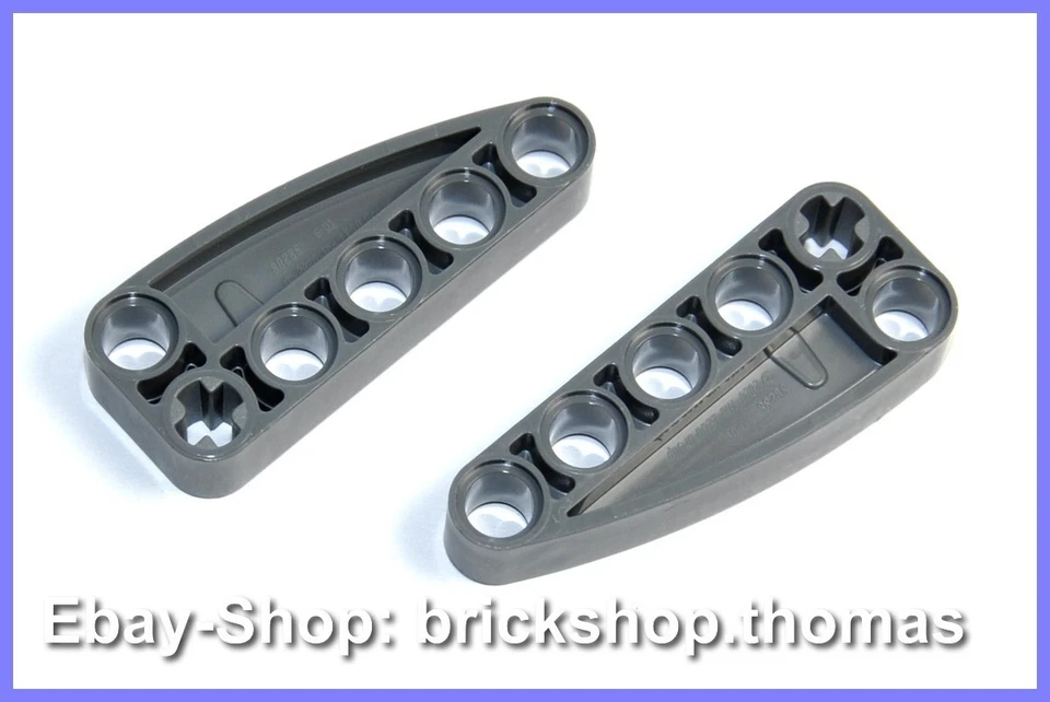 Lego 2 x Technic Verbinder 2x5 - 80286 Liftarm Thick Dark Bluish Gray NEU / NEW - Bild 1 von 1