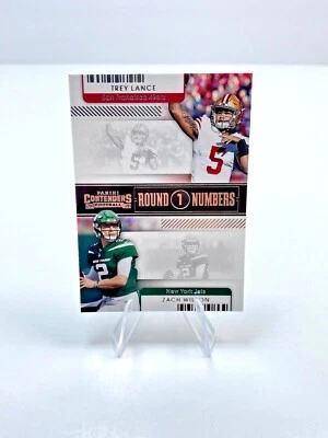 Trey Lance Zach Wilson 2021 Panini Contenders Round 1 Numbers RC #RN-TLA - Image 1 of 2
