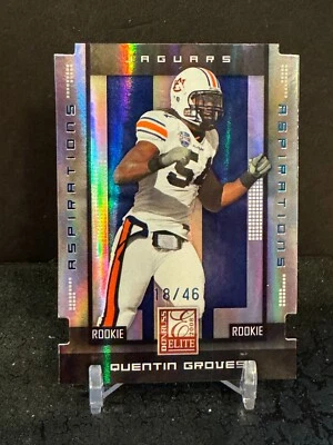 2008 Elite Football Quentin Grooves Die-Cut Rookie RC Card #190 #'ed /46 - Image 1 of 2