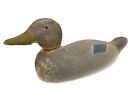 Vintage Wood Duck Decoy Moveable Head Glass Eye Gray Blue Green Bill 