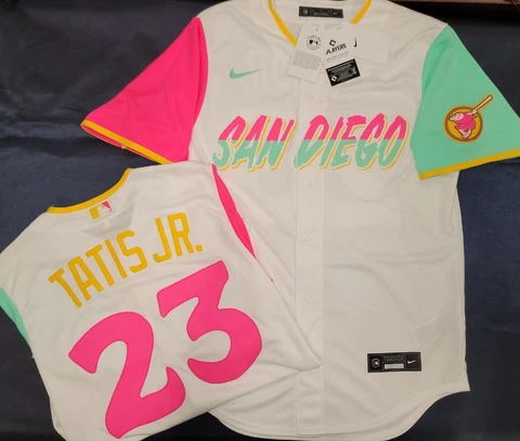 21009 Mens Nike San Diego Padres FERNANDO TATIS JR CITY CONNECT Baseball JERSEY Cover