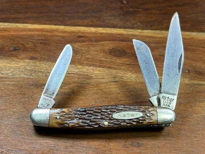 Kabar 1100 Stockman 刀美国锯齿 Delrin 手柄 CS 刀片 3 7/8 封闭 — 第 1/4 张图片