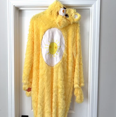 Care Bears Funshine Bear Costume Plush Hooded Cosplay Sun Kids Girls XL Yellow - Image 1 of 4