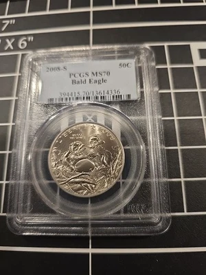 2008 S Pcgs Ms70 Bald Eagle  50c - Image 1 of 2