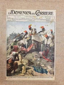 Copertina Domenica del Corriere 13 ottobre 1912 Battaglia Zanzur Liccidi Libia - Picture 1 of 1