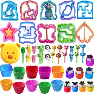 Sandwich Cutters Bread Shaped Set Vegetable Fruit Cookie Cutters - Great for ... - Picture 1 of 7